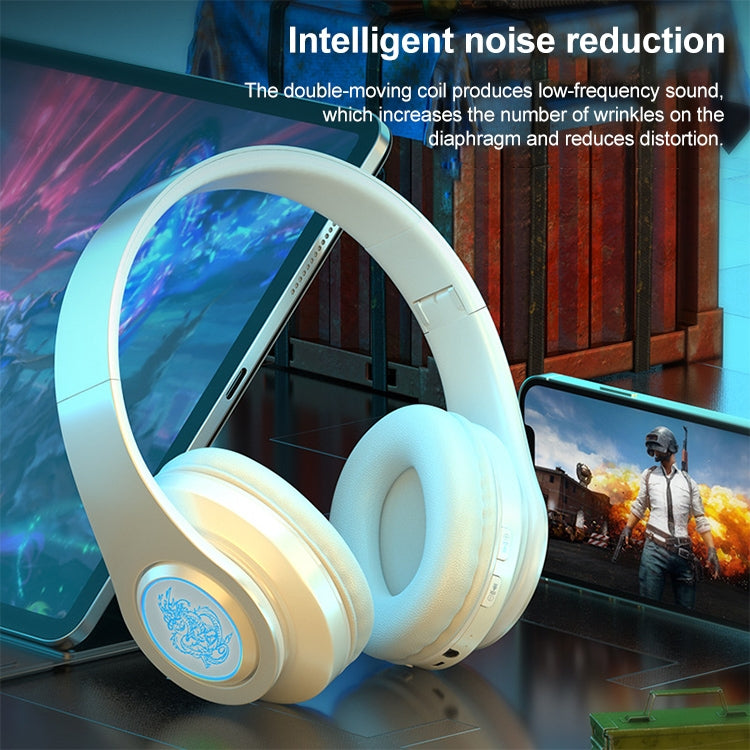 B39 Wireless Bluetooth Headset Subwoofer With Breathing Light Support TF Card(Black Blue) - Headset & Headphone by PMC TechLife | Online Shopping South Africa | PMC TechLife | Buy Now Pay Later Mobicred