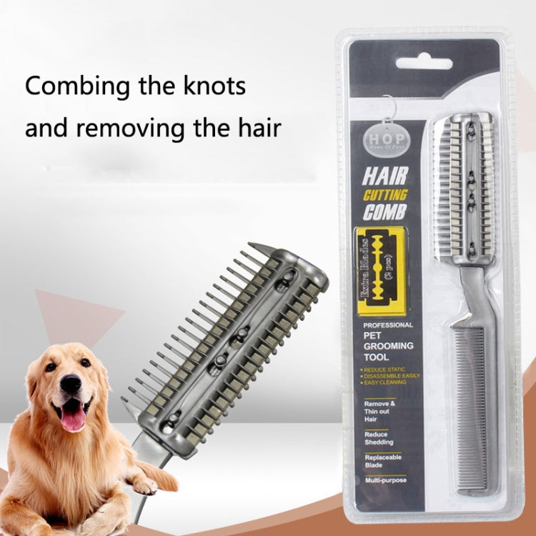 92502 2 PCS Pet Cleaning Dead Hair Hair Removal Knife Soft Hair Removal Comb - Pet Care by PMC Jewellery | Online Shopping South Africa | PMC Jewellery