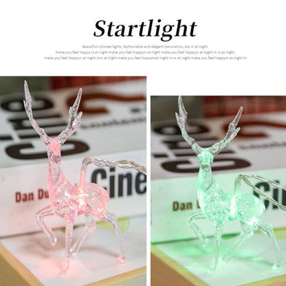 Christmas Elk String Lights Holiday Decoration, Spec: 1.5m 10 LEDs Battery Box(Colorful Light) - Decoration Lamps by PMC Jewellery | Online Shopping South Africa | PMC Jewellery