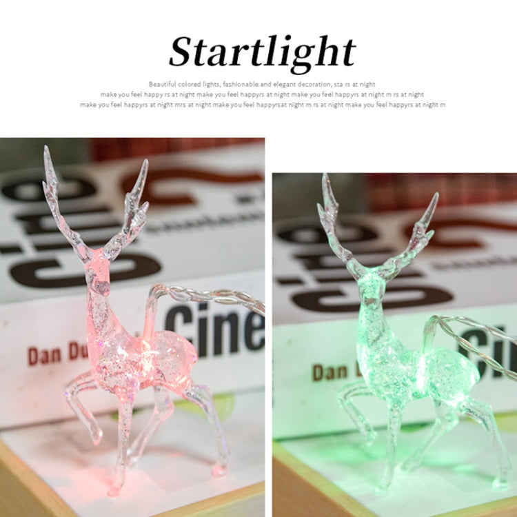 Christmas Elk String Lights Holiday Decoration, Spec: 6m 40 LEDs Battery Box(Colorful Light) - Decoration Lamps by PMC TechLife | Online Shopping South Africa | PMC TechLife