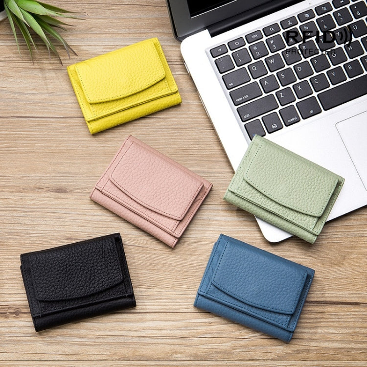 CL-2753 Leather RFID Short Coin Purse Wallet(Red) - free shipping - PMC TechLife - Order now!