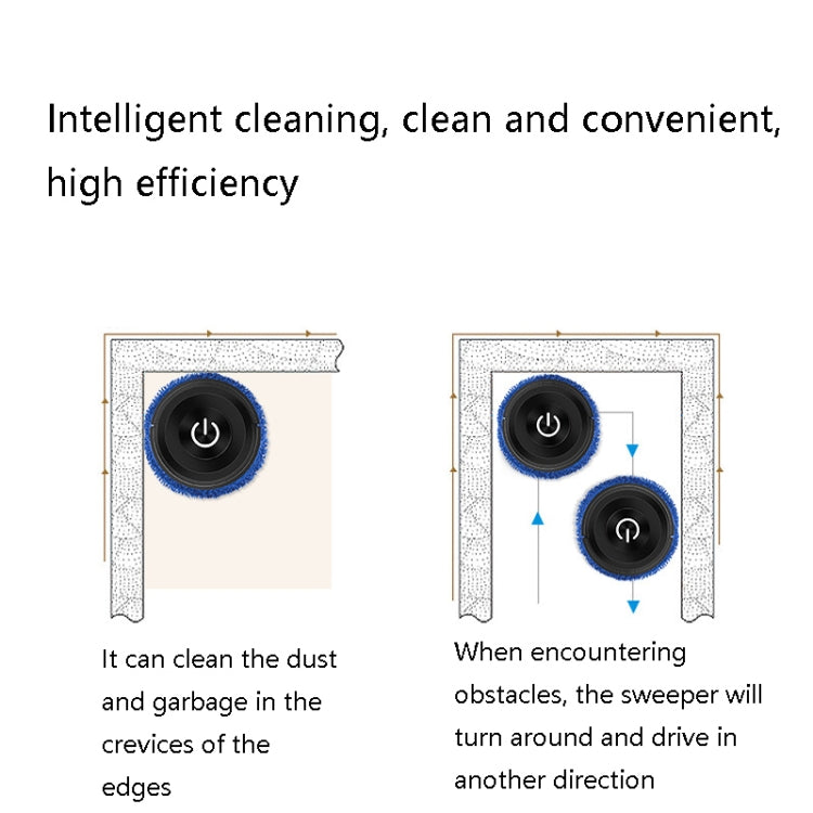 K777 Automatic Smart Sweeping Machine Dry Wet Two-Purpose Mopping Machine Imitation Artificial Rubber(Elegant White) - Robot Vacuum Cleaner by PMC TechLife | Online Shopping South Africa | PMC TechLife