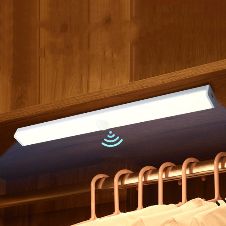 LED Human Body Induction Lamp Long Strip Charging Cabinet Lamp Strip, Size: 15cm(Silver and White Light) - Sensor LED Lights by PMC TechLife | Online Shopping South Africa | PMC TechLife