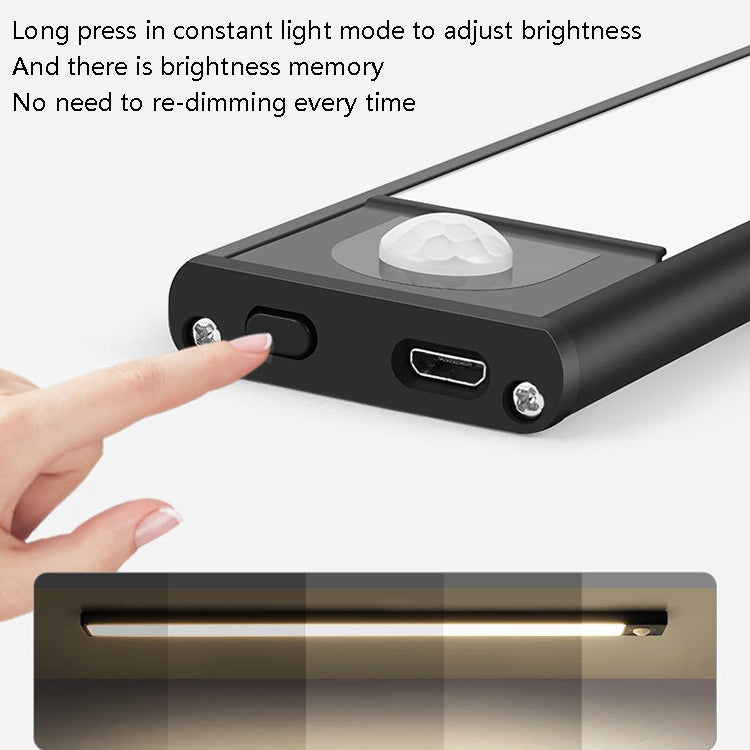 Intelligent Automatic Human Body Induction Wireless LED Lamp 20cm(Black + White Light) - Sensor LED Lights by PMC TechLife | Online Shopping South Africa | PMC TechLife