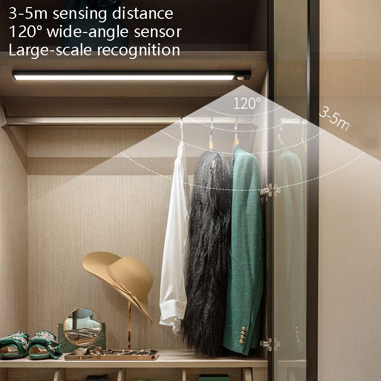 Intelligent Automatic Human Body Induction Wireless LED Lamp 20cm(Black + White Light) - Sensor LED Lights by PMC TechLife | Online Shopping South Africa | PMC TechLife