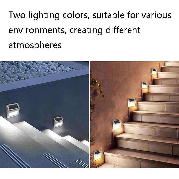 6 LED Solar Stainless Steel Stair Ladder Lamp Wall Light(White Light) - LED Street Light by PMC TechLife | Online Shopping South Africa | PMC TechLife