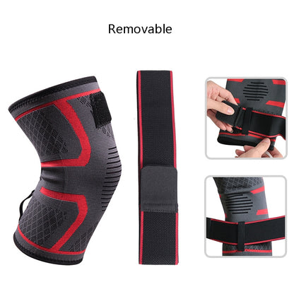 Pressurized Tape Knit Sports Knee Pad, Specification: M (Black) - Sports Safety by PMC Jewellery | Online Shopping South Africa | PMC Jewellery