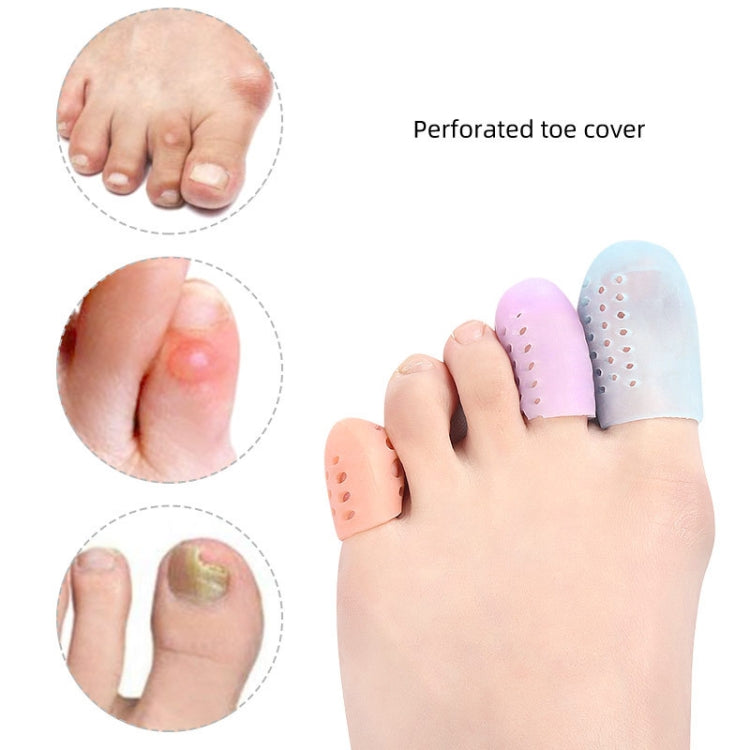 10 Pairs With Hole Toe Set High Heels Anti-Wear Anti-Pain Toe Protective Cover, Size: S(Transparent) - Corrector by PMC Jewellery | Online Shopping South Africa | PMC Jewellery