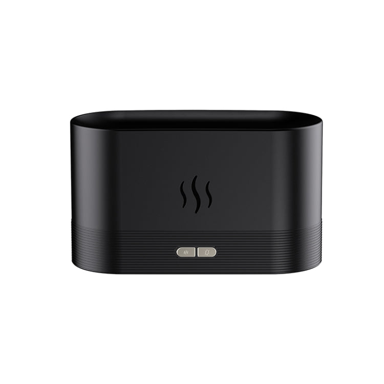 Flame Aroma Diffuser Night Light Humidifier(Black) - Air Purifiers & Accessories by PMC Jewellery | Online Shopping South Africa | PMC Jewellery