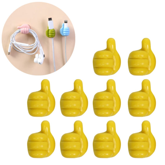 10 PCS Handy Holder Cable Organizer Household Convenience Clip(Yellow) - Cable Organizer by PMC Jewellery | Online Shopping South Africa | PMC Jewellery