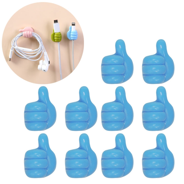 10 PCS Handy Holder Cable Organizer Household Convenience Clip(Blue) - Cable Organizer by PMC TechLife | Online Shopping South Africa | PMC TechLife