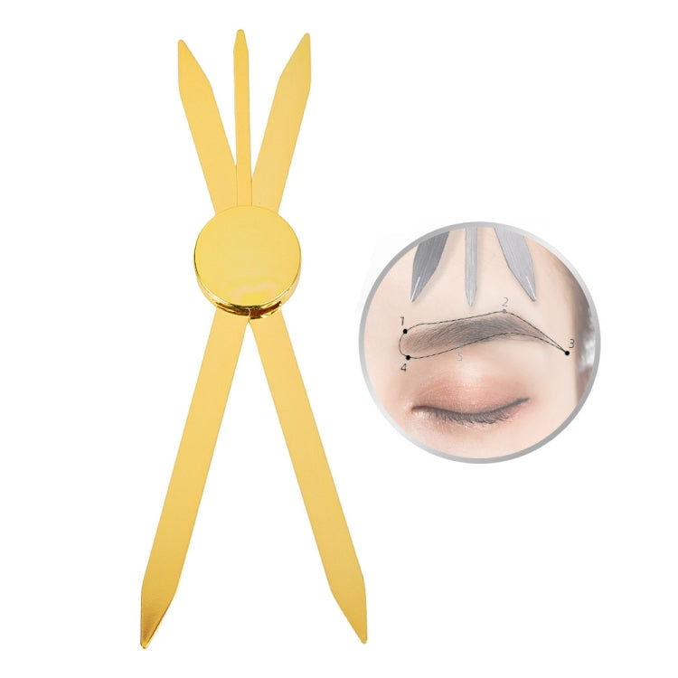 Three-point Positioning Tattoo Measuring Eyebrow Ruler(Gold) - Eyes by PMC Jewellery | Online Shopping South Africa | PMC Jewellery