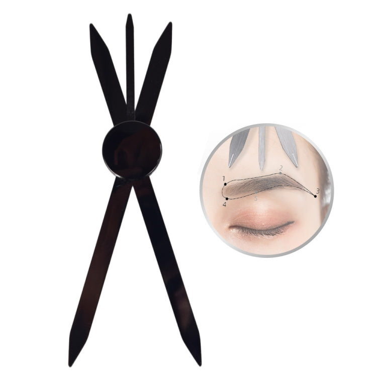 Three-point Positioning Tattoo Measuring Eyebrow Ruler(Black) - Eyes by PMC Jewellery | Online Shopping South Africa | PMC Jewellery