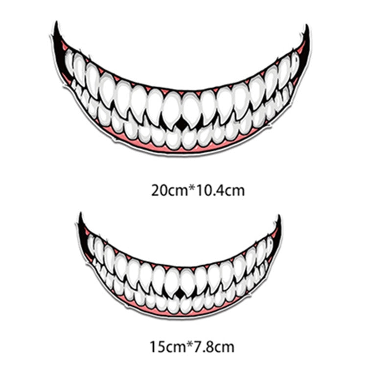J06 Motorcycle Helmet Sticker Small Teeth - Decorative Sticker by PMC TechLife | Online Shopping South Africa | PMC TechLife