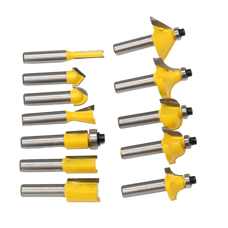 12 PCS / Set Woodworking Engraving Machine Trimmer Cutting Tool, Model: 8 Handle With Wooden Box - Others by PMC TechLife | Online Shopping South Africa | PMC TechLife
