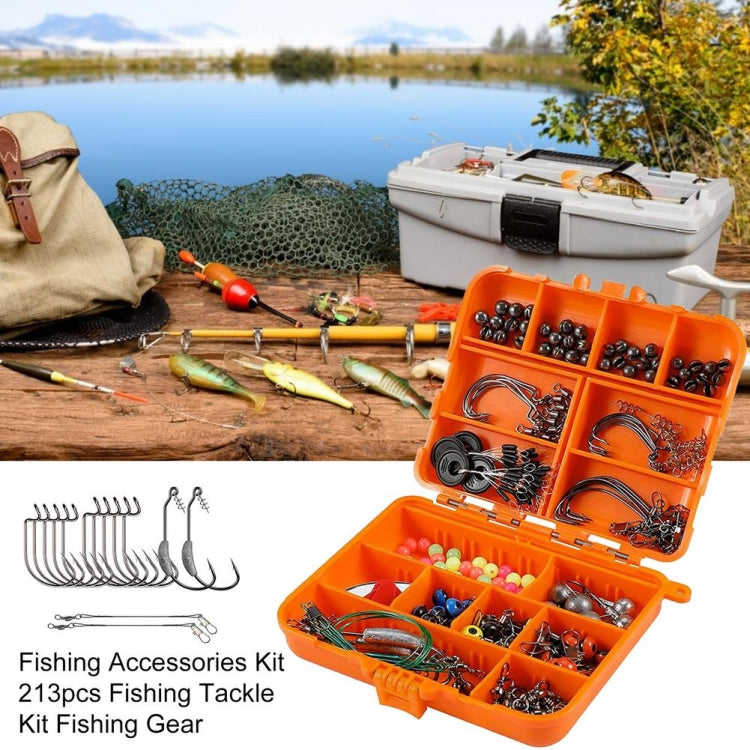213 PCS / Set Road Squid Hook Accessories Set(026 Black Box) - Fishing Hooks by PMC TechLife | Online Shopping South Africa | PMC TechLife