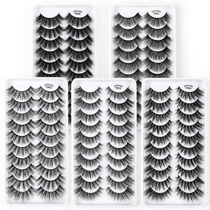 10 Pairs 3D Cat Eye False Eyelashes Naturally Thick And Fluffy Eyelashes(Y606) - Eyes by PMC Jewellery | Online Shopping South Africa | PMC Jewellery