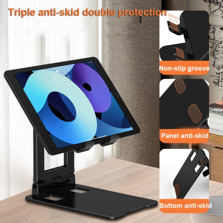 Desktop Foldable Liftable Anti-Skid Mobile Phone And Tablet Stand(Black) - Desktop Holder by PMC TechLife | Online Shopping South Africa | PMC TechLife | Buy Now Pay Later Mobicred