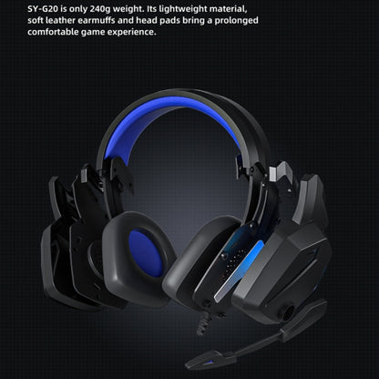 Soyto SY-G20 RGB Dual Streamer Gaming Computer Headset, Style: Non-luminous Version (Black Green) - Multimedia Headset by Soyto | Online Shopping South Africa | PMC Jewellery