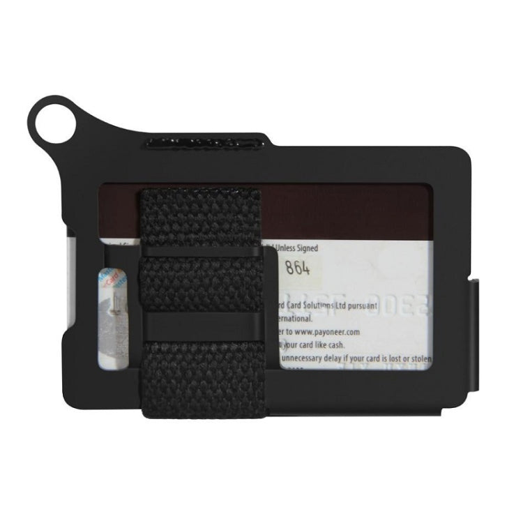 Metal Fabric Credit Card Holder Men Wallets(Black) - Card & Passport Bags by PMC Jewellery | Online Shopping South Africa | PMC Jewellery