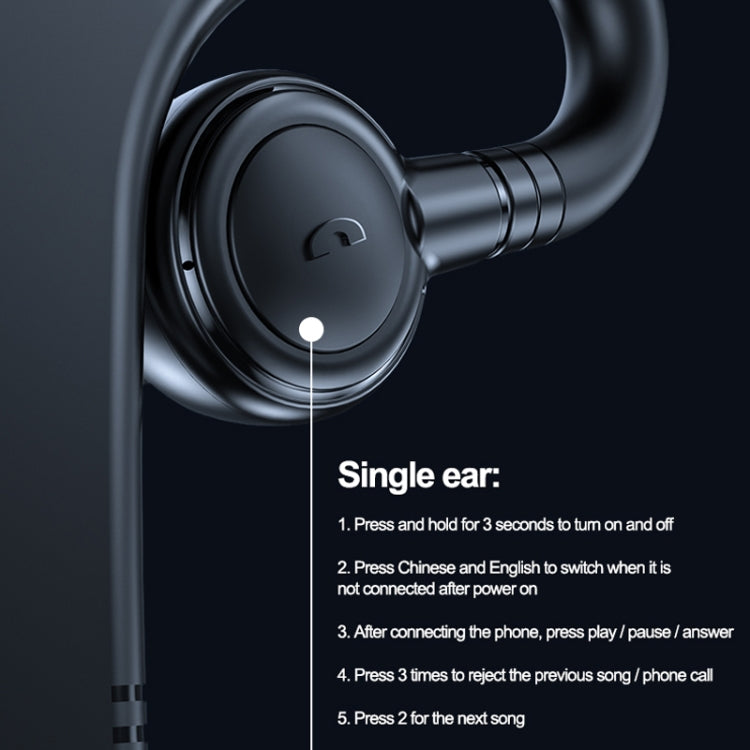 M99 Bluetooth V5.2 Single Earhook Business Headphone(Black) - Bluetooth Earphone by PMC Jewellery | Online Shopping South Africa | PMC Jewellery