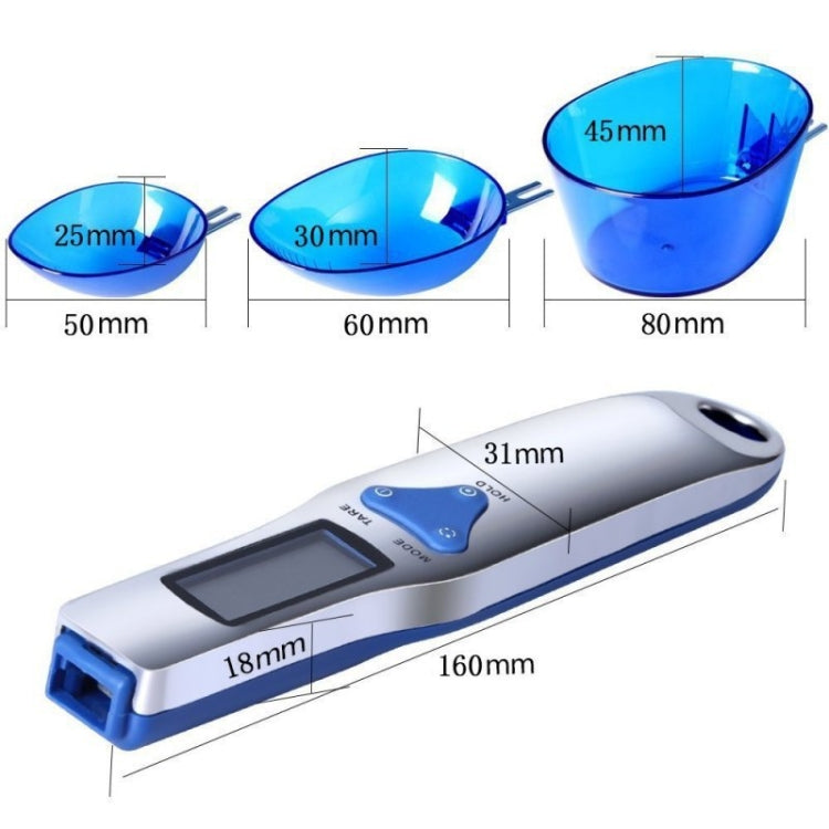 500g / 0.1g Kitchen Scale Electronic Measuring Spoon Scale With Three Spoons - Kitchen Scales by PMC TechLife | Online Shopping South Africa | PMC TechLife