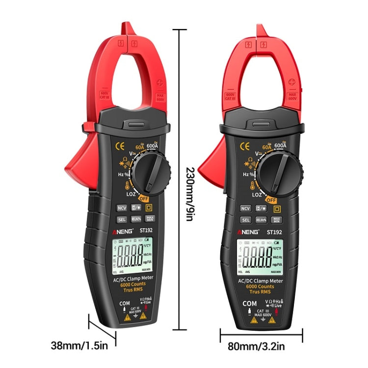 ANENG ST192 600A DC Current Multifunctional AC And DC Clamp Digital Meter - free shipping - PMC TechLife - Order now!