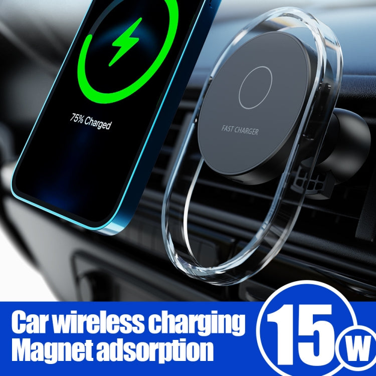 F9199 15W Magnetic Car Wireless Charger Phone Bracket(Black) - Wireless Charger Holders by PMC TechLife | Online Shopping South Africa | PMC TechLife
