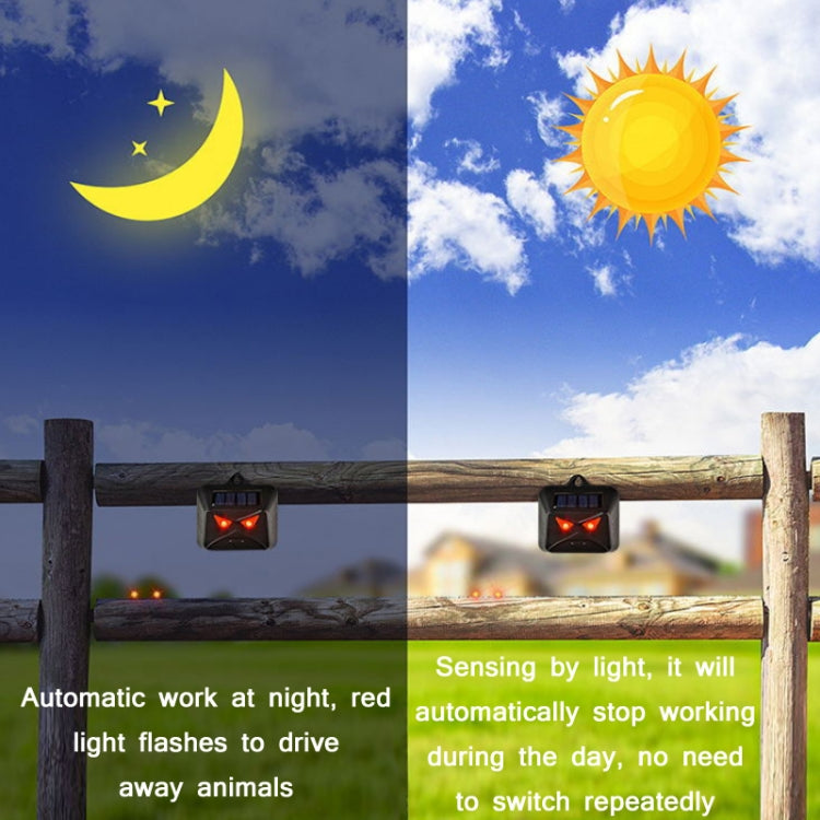 209A Solar High Frequency Flash Nocturnal Animal Repeller(Black Owl) - free shipping - PMC TechLife - Order now!