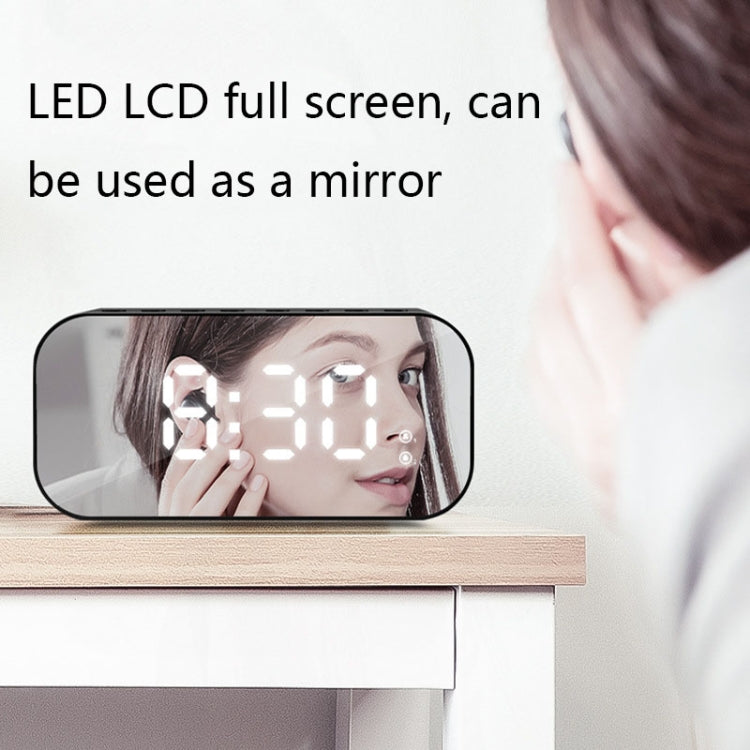 Havit M3 Subwoofer Mini Mirror Clock Bluetooth Speaker, Spsc: 1200mAh (White) - free shipping - PMC TechLife - Order now!