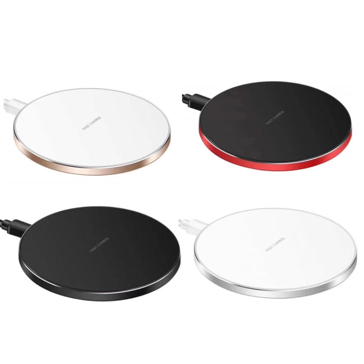 15W Metal Round Wireless Charger Smart Fast Charge(Silver + White Surface) - Wireless Charger by PMC TechLife | Online Shopping South Africa | PMC TechLife