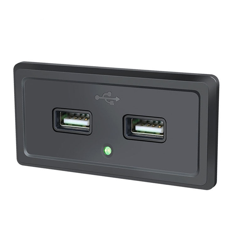 12V24V Route Bus Dual USB Charging Input Car Charger(Green Light) - Car Charger by PMC TechLife | Online Shopping South Africa | PMC TechLife