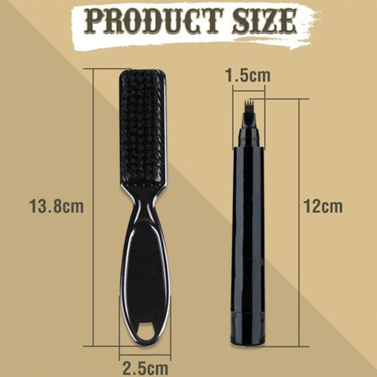 3 Sets Waterproof Beard Filler Beard Styling Pen(Black) - Face by PMC Jewellery | Online Shopping South Africa | PMC Jewellery