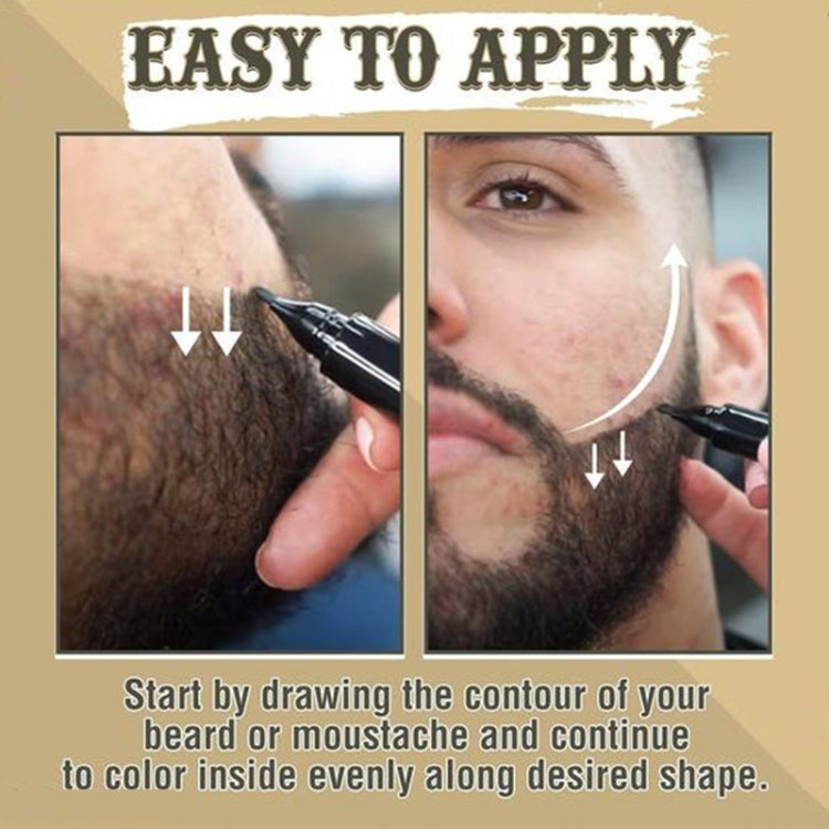 3 Sets Waterproof Beard Filler Beard Styling Pen(Black) - Face by PMC Jewellery | Online Shopping South Africa | PMC Jewellery