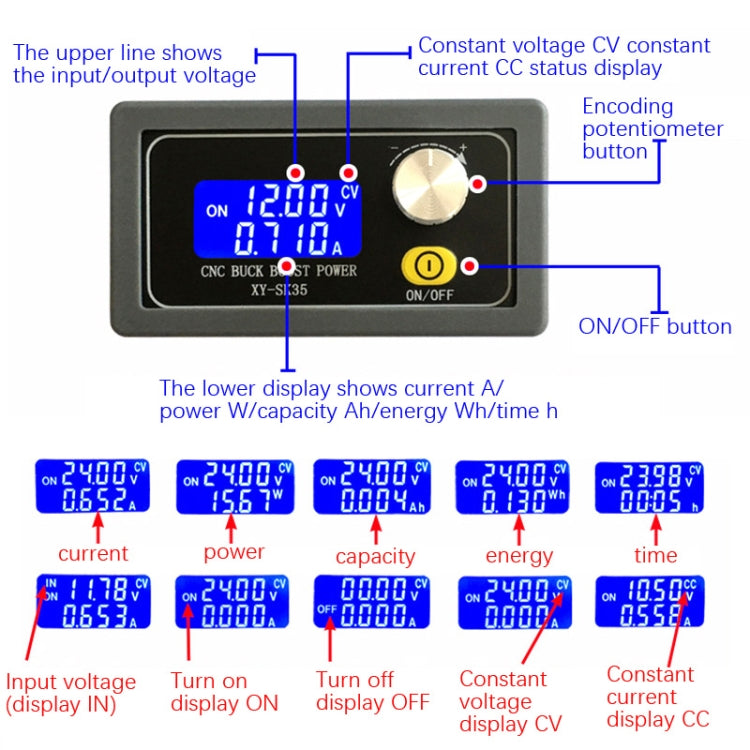 5-30V Adjustable DC Voltage Regulator Power Module Solar Charge - Other Accessories by PMC TechLife | Online Shopping South Africa | PMC TechLife