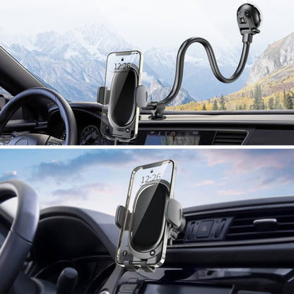 Mirror Long Rod Suction Cup Car Gravity Bracket Universal Central Control Station Phone Bracket(H4S-S1L) - Car Holders by PMC Jewellery | Online Shopping South Africa | PMC Jewellery