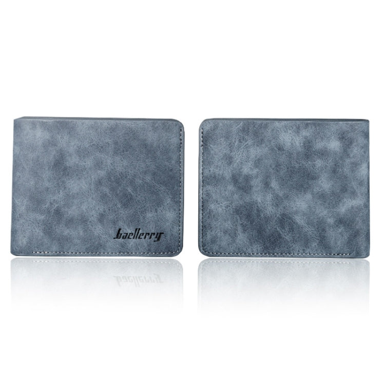 Baellerry BLR1152 Men Short Wallet Vintage Frosted Two Fold Wallet(Coffee Horizontal) - Wallets by Baellerry | Online Shopping South Africa | PMC Jewellery