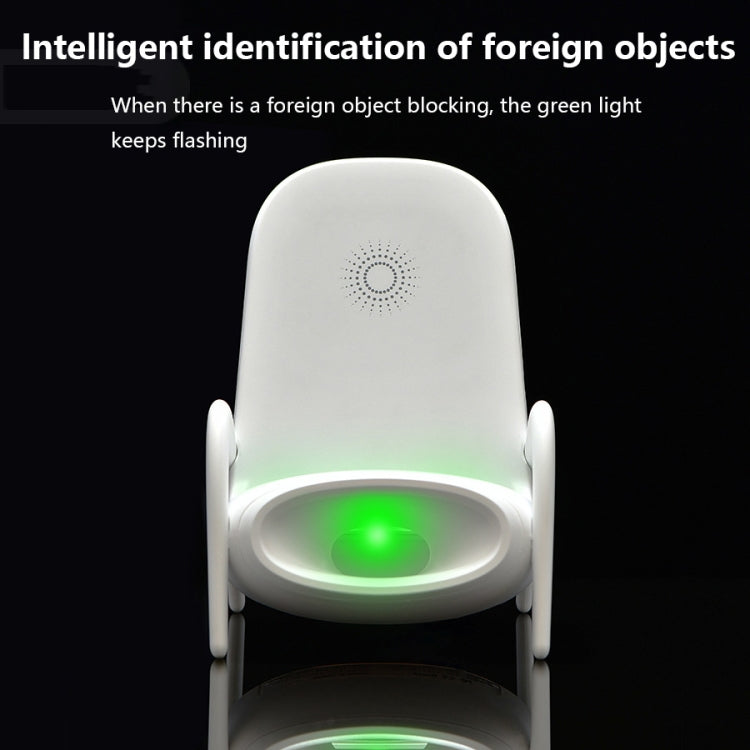 JP-wxc Chair Shape Wireless Charger with Amplifier Function(White) - Wireless Charger by PMC TechLife | Online Shopping South Africa | PMC TechLife