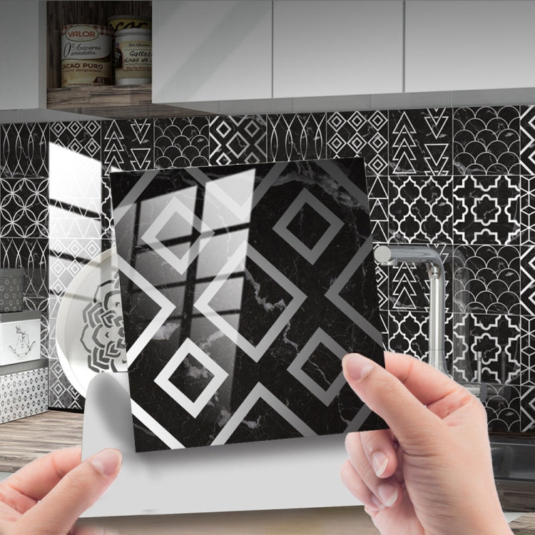 20 PCS 10cm PVC Crystal Covered Film Geometric Pattern Tile Wall Sticker(TS226) - Wall Tile Stickers by PMC TechLife | Online Shopping South Africa | PMC TechLife