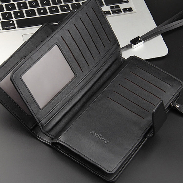 Baellerry Casual Wallet Long Clutch Tri-fold Wallet Multifunctional Phone Bag For Men(Black) - free shipping - PMC TechLife - Order now!