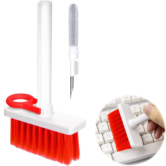 2 PCS 5 In 1 Earbud Cleaning Pen + Keyboard Cleaning Brush + Key Cap Puller(Red White) - Other Accessories by PMC Jewellery | Online Shopping South Africa | PMC Jewellery