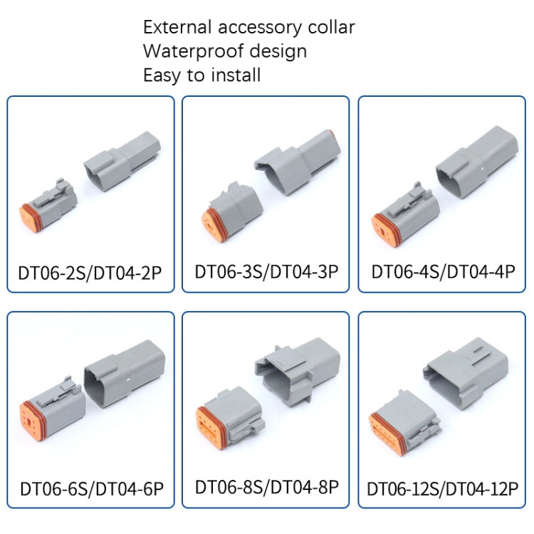 DT04-12P / DT06-12S With Copper Car Waterproof Connector Conductive Connection Terminal - Booster Cable & Clip by PMC TechLife | Online Shopping South Africa | PMC TechLife