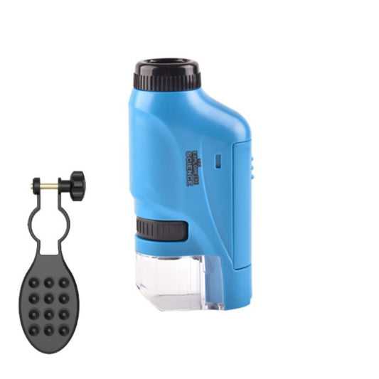 Children Handheld Portable Laboratory Equipment Microscope Toys, Colour: Lite + Bracket (Blue) - Digital Microscope by PMC Jewellery | Online Shopping South Africa | PMC Jewellery