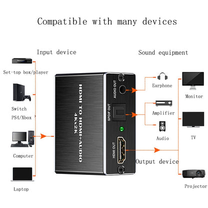 HDMI TO HDMI+AUDIO Audio Separator(Black) - Splitter by PMC Jewellery | Online Shopping South Africa | PMC Jewellery