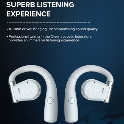 Cleer Call Noise Cancelling Music Gaming Swivel Over-Ear Wireless Bluetooth Earphones(White) - Bluetooth Earphone by Clear | Online Shopping South Africa | PMC Jewellery | Buy Now Pay Later Mobicred