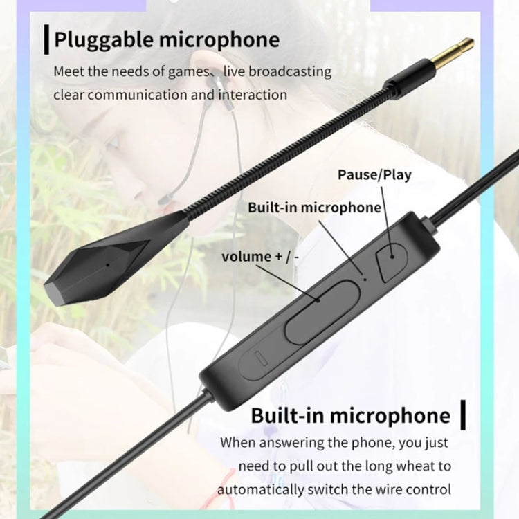 3.5mm Interface Mobile Phone Wire Control Headphones(Black) - Normal Style Earphone by PMC TechLife | Online Shopping South Africa | PMC TechLife