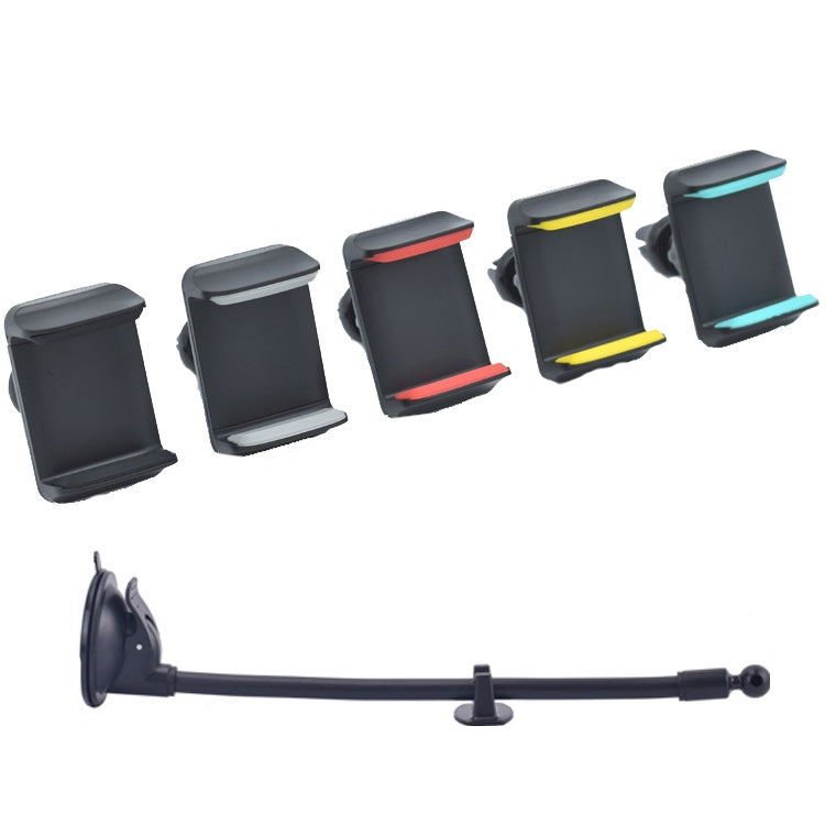 2 PCS Suction Cup Long Soft Hose Windshield Car Mobile Phone Clip Bracket(Yellow Box Packaging) - Car Holders by PMC TechLife | Online Shopping South Africa | PMC TechLife