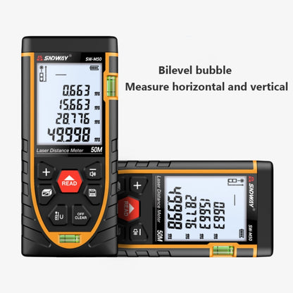 SNDWAY SW-M50 Laser Distance Meter Infrared Measuring Instrument, Distance: 50m - Laser Rangefinder by SNDWAY | Online Shopping South Africa | PMC Jewellery | Buy Now Pay Later Mobicred