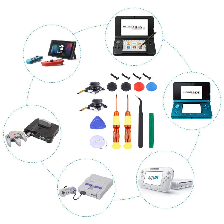 Joy-Con 3D Joystick Repair Screwdriver Set Gamepads Disassembly Tool For Nintendo Switch, Series: 25 In 1 - Tools by PMC TechLife | Online Shopping South Africa | PMC TechLife