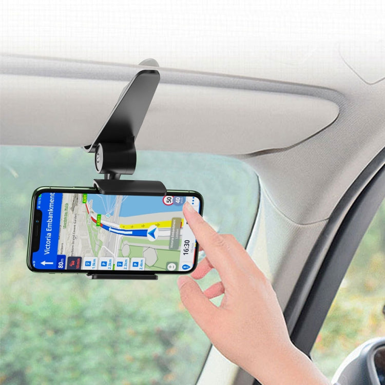2 PCS Car Sun Visor Bracket Car Mobile Phone Buckle Holder(Black) - Car Holders by PMC TechLife | Online Shopping South Africa | PMC TechLife